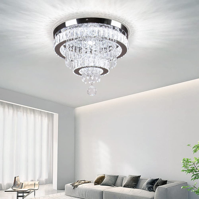 Plafonnier encastré 16 "Crystal Chandeliers