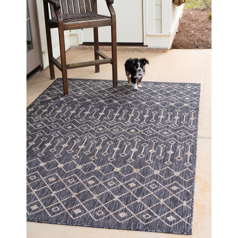 Pate Hand Woven Indoor / Outdoor Area Rug, Rectangle 152 x 244cm