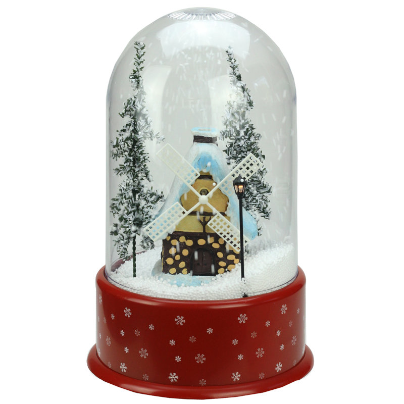 Plateau de table de Noël en forme de neige 14 "avec plateau enneigé enneigé