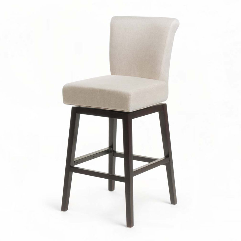 Tabourets de bar pivotants de 30,75 po de hauteur, structure en bois