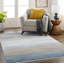 Demetra Rectangle Machine Woven Area Rug in Blue/Brown/Gray-1129027679