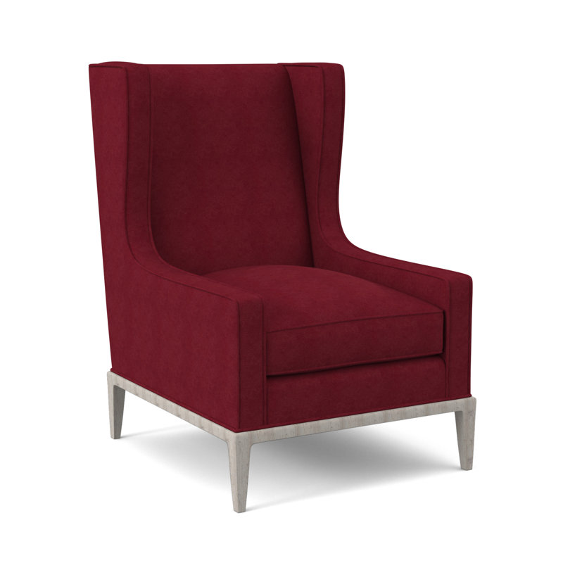 Fauteuil à oreilles 28 po Claxton, Rouge Margaret, Bisque