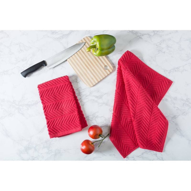 Linge à vaisselle Bar Mop Chevron, Rouge tango