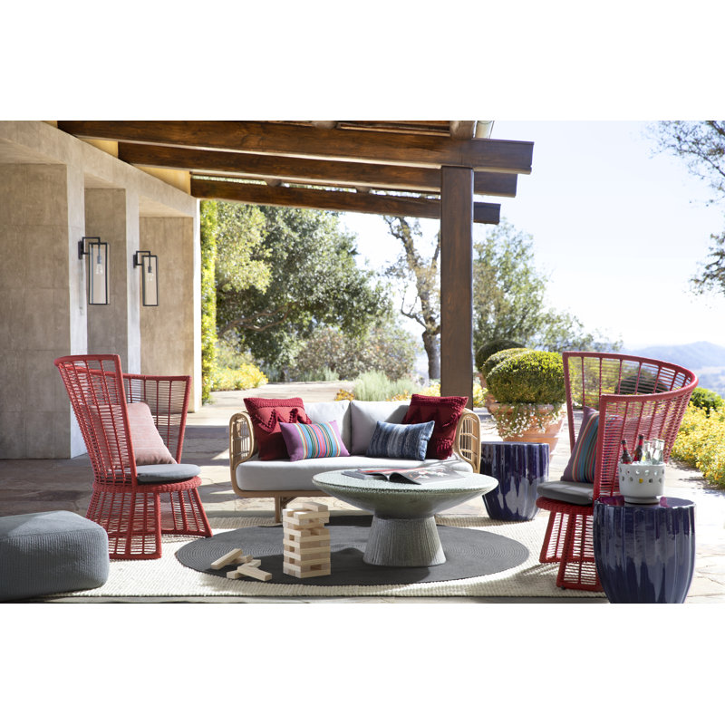 Nest 2-Seater Loveseat Outdoor, Light Gray, Natural