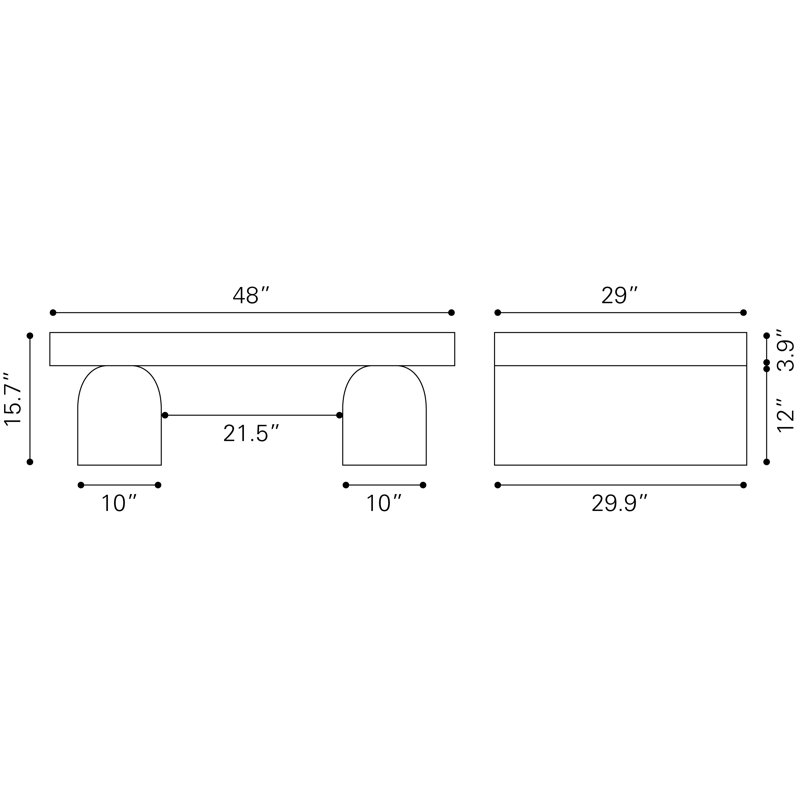 Julienne Single Coffee Table