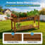 Lit de jardin surélevé surélevé avec pieds de jardinière avec tablette de rangement-1677760229
