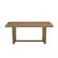 Table de salle à manger Parker, base en tréteaux, chêne clair, table