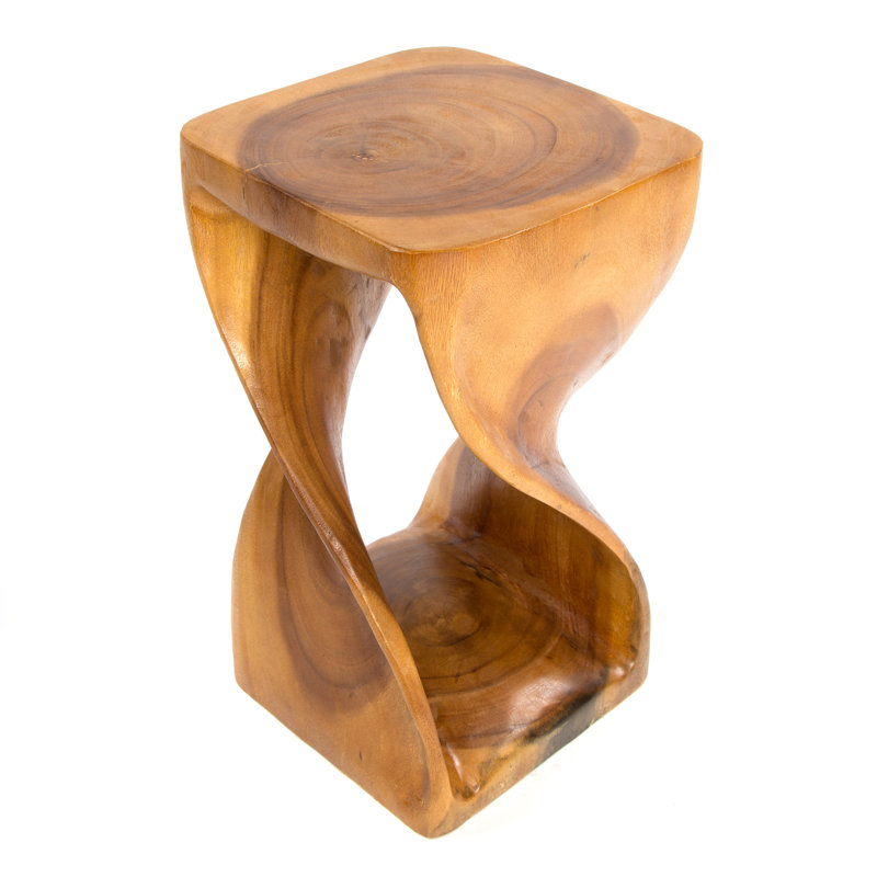 Alvo Solid Wood Accent Stool, Honey