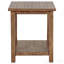 Table de bout en bois brun vieilli avec tablette