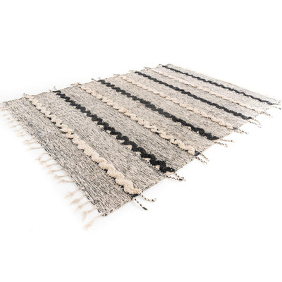 Tapis noir et blanc Odle