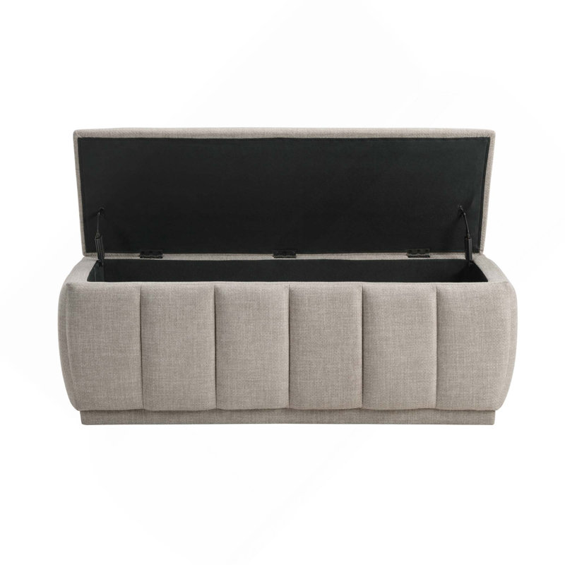 Banc de rangement en tissu Modern, Taupe