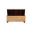 42" Natural Rattan & Solid Mahogany Lift-Top Storage Trunk
