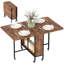 Bridgit Mobile Drop Leaf Table for 4-6 with Storage Shelf-1426862092