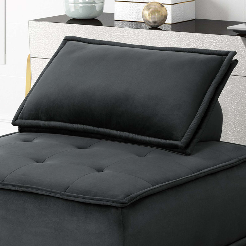 Canapé modulaire en velours 3 pièces Anna