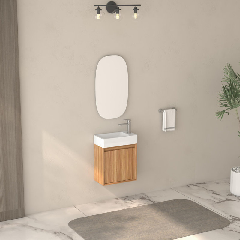 Petit meuble-lavabo mural 16 po