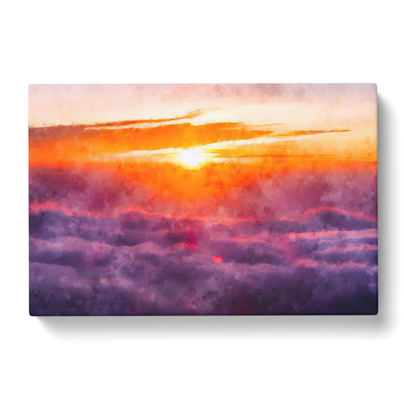 Sunrise Over Bali - Wrapped Canvas Painting, 60cm H x 91cm W x 3cm D