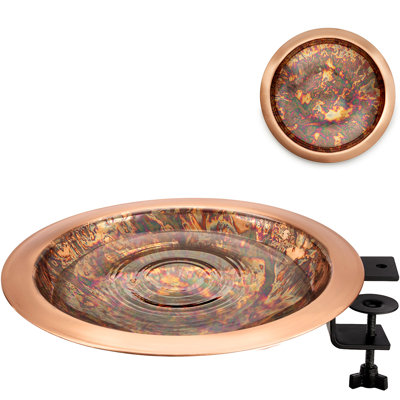 Tyrek Copper Pedestal Birdbath