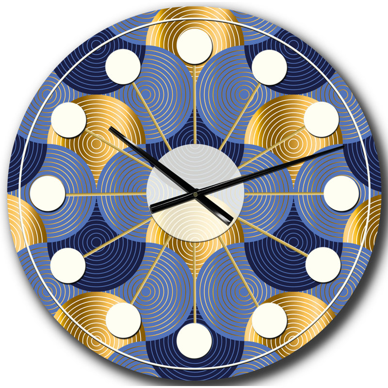 Horloge murale rétro Mid-Century, Grand