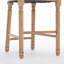 2 pièces en bois massif, coussin de siège beige, dossier, pour le comptoir de cuisine 2