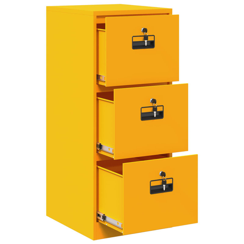 Storage Cabinet, Mustard Yellow