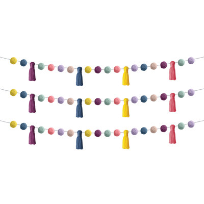 Guirlande pompons et pompons