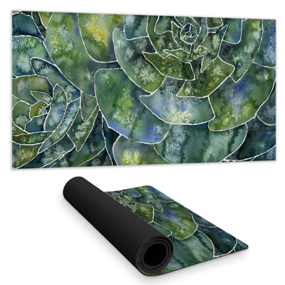 Abstract succulents - 15.75"x31.50" Desk mat