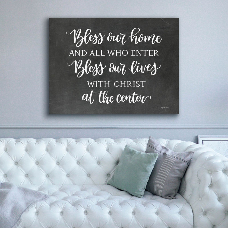«Bless Our Home» par Imperfect Dust, art mural sur toile, H 40 po x l 54 po x P 1,5 po