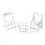 Ensemble de petites tables et chaises pliantes White Hips avec 2 chaises et mobilier d'extérieur pour table rectangulaire-755534539