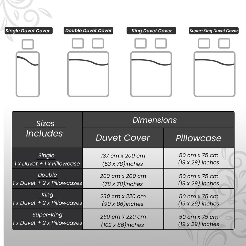 Marble Duvet Cover Set, Lightweight Polycotton Bedding with Matching Pillowcases, Silver/White, King