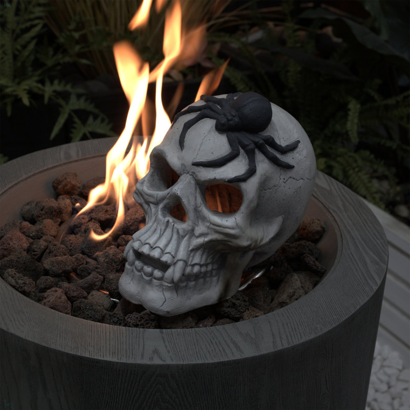 Demon Skull,Suitable For  Outdoor Fireplace And Fire Pit, Halloween Decoration