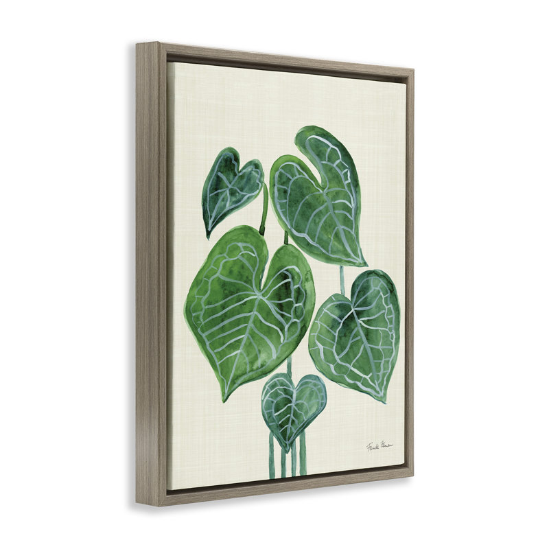«Tropical Leaf Bundle», art mural encadré sur toile flottante par Farida Zaman, Cadre flottant orme Montalcino