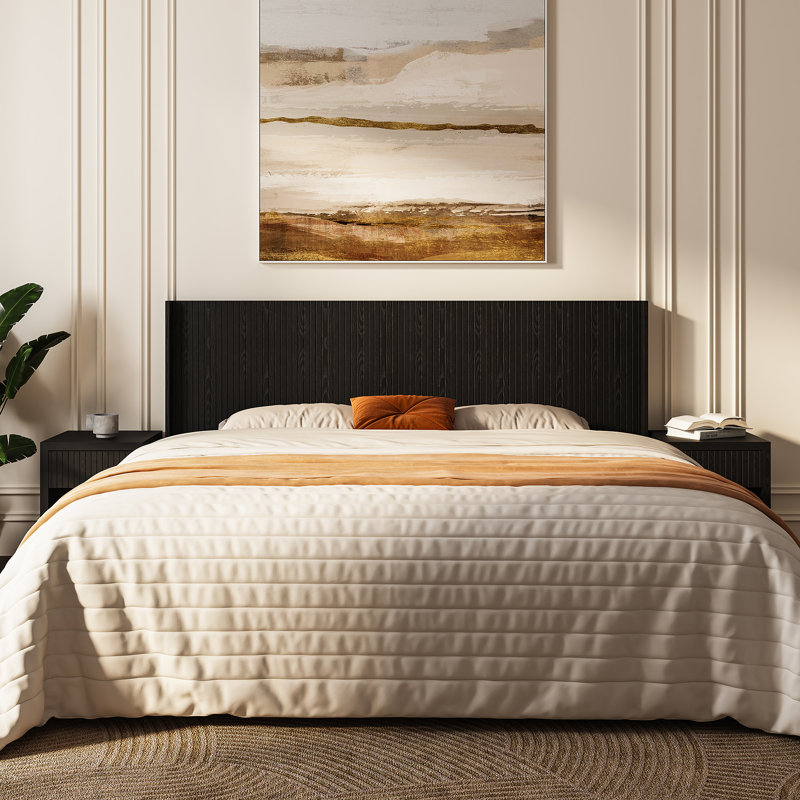 rustic headboard collection, King, Umber Brown - Maple