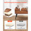 Banc avec repose-pieds et rangement en similicuir