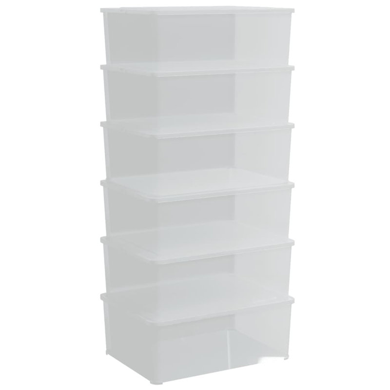 vidaXL Plastic Storage Box Transparent Polypropylene Small