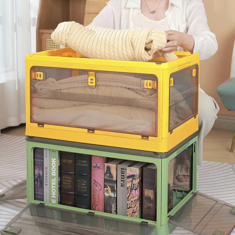 Bettysue Plastic StackableStorage Box with Lid, Green