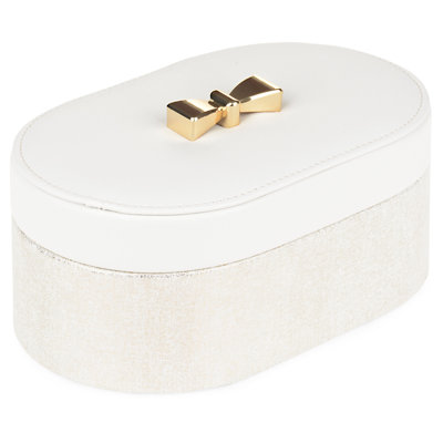 Faux Leather and Plastic Jewellery Box