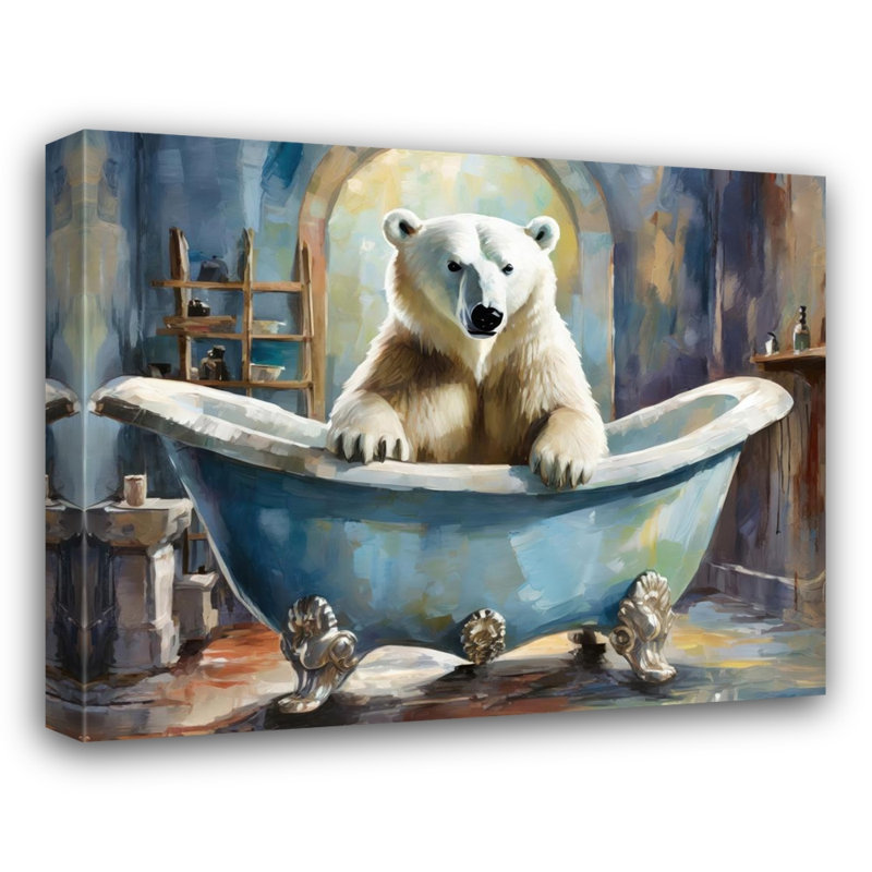 «Bain polaire» sur toile, H 20 po x l 24 po
