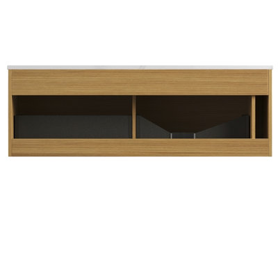 NYAH 48'' Wall-Mounted Cabinet with Two Drawers