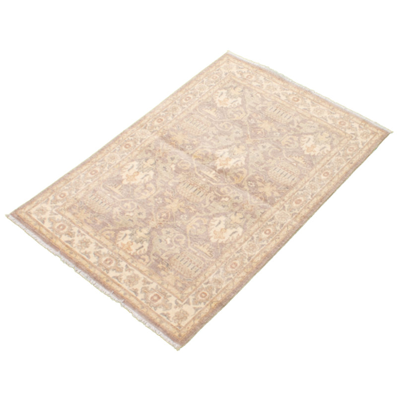 Adrian-Lee One-of-a-Kind 4'1" X 6'1" 2010s Wool Area Rug in Ivory