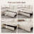 L-shaped Sleeper Sectional Upholstered Sofa Bed With Storage Space-914542043
