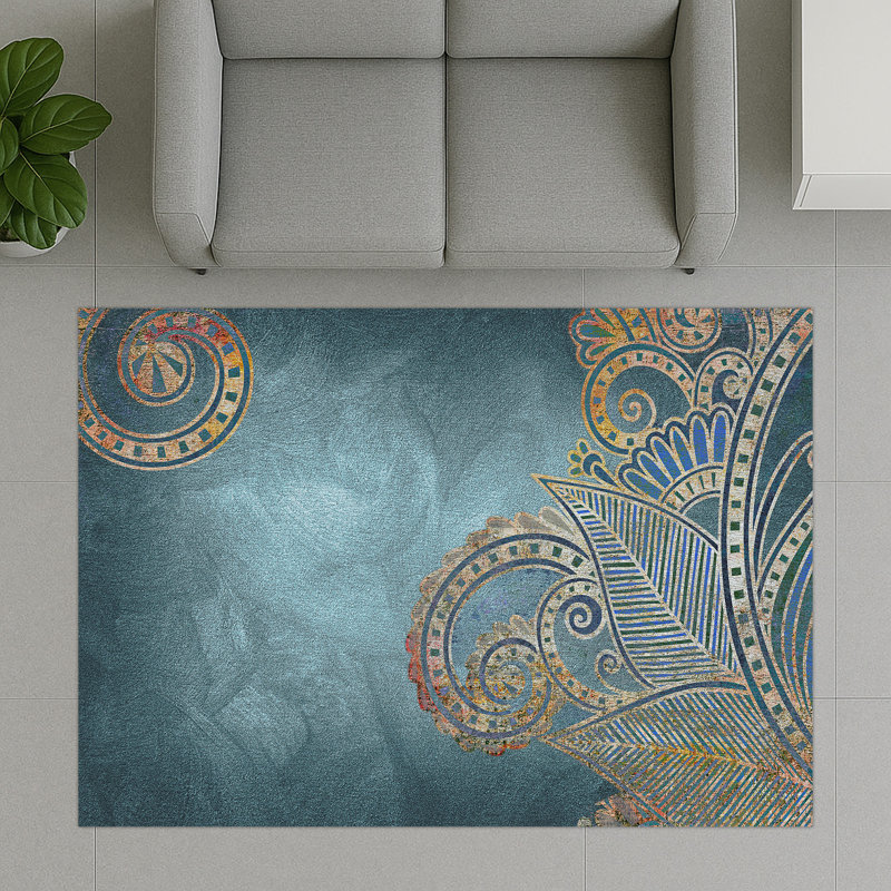 Geometric Area Rug, Runner 70 x 140 cm