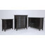 Armoire basse transitionnelle en bois massif l 32 "avec portes en verre et tablettes réglables Bedford-361804172