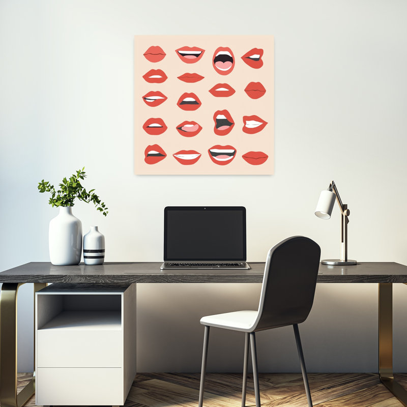 Art mural moderne et ludique, H 18 po x l 18 po