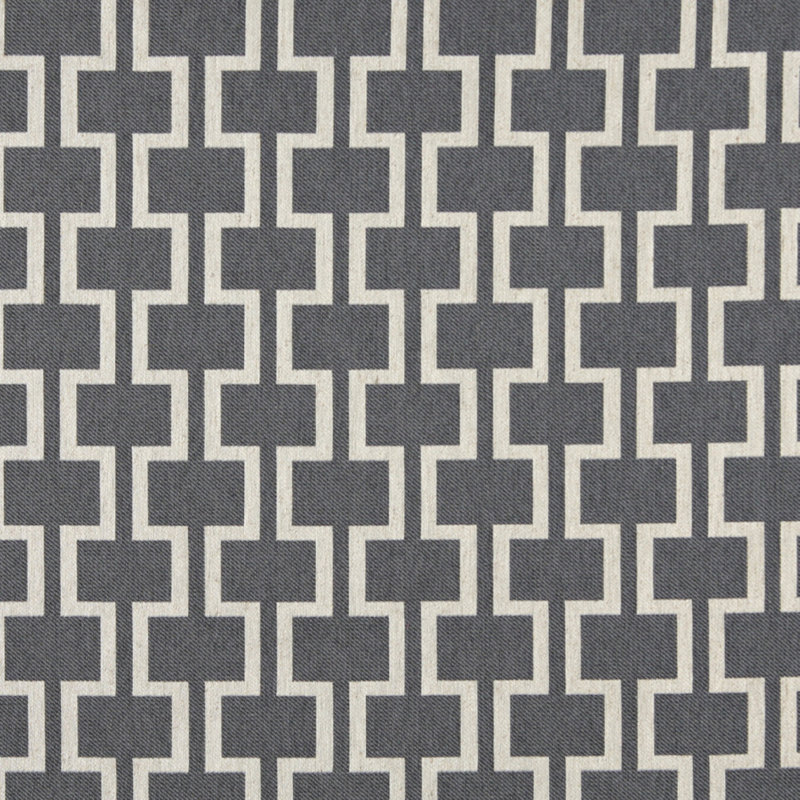 Tissu de lin géométrique, Bleu 3