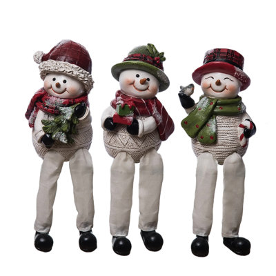  Ensemble de 3 décorations de Noël en résine