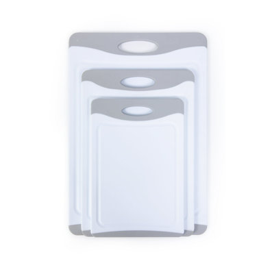 White Poly Cutting Board Set with 3 Different Sizes