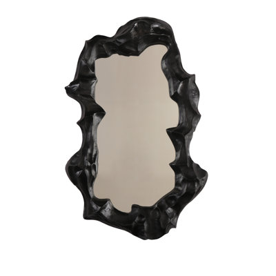 Sculptural Black Organic Frame Mirror