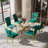 63" Rectangular Tempered Glass Table set-1798602257-1807972318