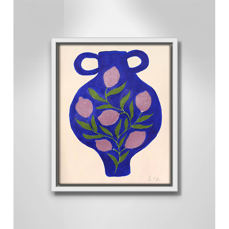 Impression de vase Colette n ° 03 par Camilla Bergqvist, H 11,5 po x l 9,5 po, Blanc