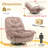 Swivel Velvet Upholstered Recliner Chair-924475987